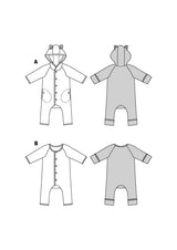 Patron Burda Enfant n°9235 : Grenouillère