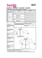 Patron Burda Enfant n°9237 : Sweat