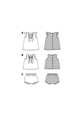 Patron Burda n°9358: Robe fluide et culotte