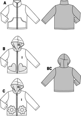Patron n°9425 : Veste, Gilet à capuche