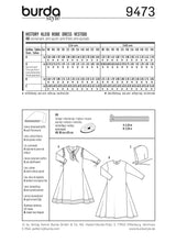Patron n°9473 : Déguisement Robe historique Enfants