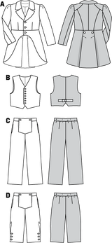 Patron n°9528 : Ensemble Pantalon style Louis Philippe