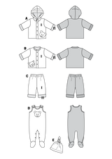 Patron n°9636 : Chandail, Pantalon, Grenouillère