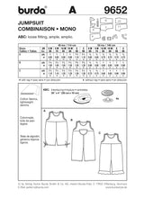 Patron n°9652 : Combinaison bébé