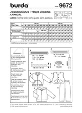 Patron n°9672 : Tenue Jogging pour garçon