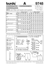 Patron n°9748 : Ensemble bébé