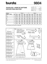 Patron n°9804 : Robe de baptême