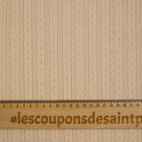 Jersey pointelle 100% coton beige
