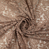 Guipure polyester bouclette beige rosé