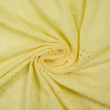 Broderie anglaise festonnée jaune pâle