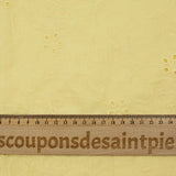 Broderie anglaise festonnée jaune pâle