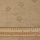 Broderie anglaise festonnée sepia