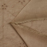 Broderie anglaise festonnée sepia