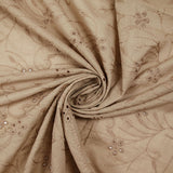 Broderie anglaise festonnée sepia