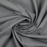 Coton tissé teint carreaux noirs fond gris anthracite