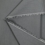 Coton tissé teint carreaux noirs fond gris anthracite