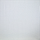Popeline polycoton jacquard à carreaux gris anthracite fond blanc