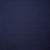 Coton tissé teint à carreaux noir et bleu marine