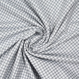 Popeline polycoton jacquard Paul à carreaux noir