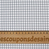 Popeline polycoton jacquard Paul à carreaux noir