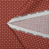 Popeline de coton imprimée mosaïque fond brique