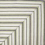 Coton élasthanne tissé teint rayure verte et bleue fond beige chiné