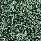 Viscose imprimée arabesque vert et gris