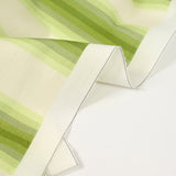 Coton imprimé rayé nuances chlorophylle