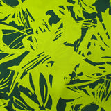 Twill de viscose imprimé illusion florale vert anis et forêt