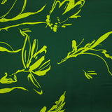 Twill de viscose imprimé illusion florale vert anis et forêt