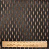Satin de viscose imprimé pluie de rayures ondulées fond noir