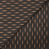 Satin de viscose imprimé pluie de rayures ondulées fond noir