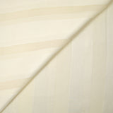 Mousseline crinkle 100% soie bande satin blanc cassé