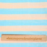 Coton rayé nude et ciel