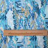 Coton liberty ® Coastal Landscape bleu au mètre