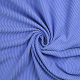 Lavender blue ribbed polyester velvet