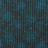 Mousseline de soie Lurex rayé fleurs bleu canard fond anthracite