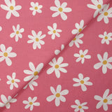 Cotton printed with Alisson flowers pink background