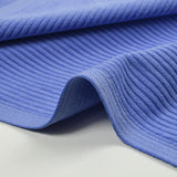Lavender blue ribbed polyester velvet