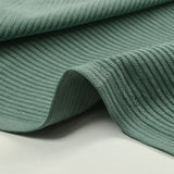Velours polyester côtelé jade