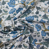 Coton liberty ® Doe a Deer bleu fond blanc au mètre