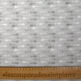 Cotton April Fools print light gray background