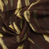 Voile de coton imprimé animal fond marron