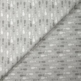Cotton April Fools print light gray background