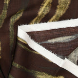 Voile de coton imprimé animal fond marron