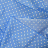 Coton imprimé pois 6mm bleu céruléen