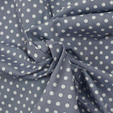 Coton imprimé pois 6mm gris