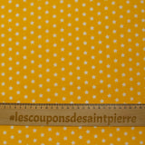 Coton imprimé étoile 1cm jaune