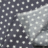Coton imprimé étoile 1cm gris