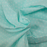 Coton imprimé étoile 1cm aqua